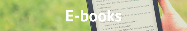Livre sur fond vert, lien vers les nouveautés e-books